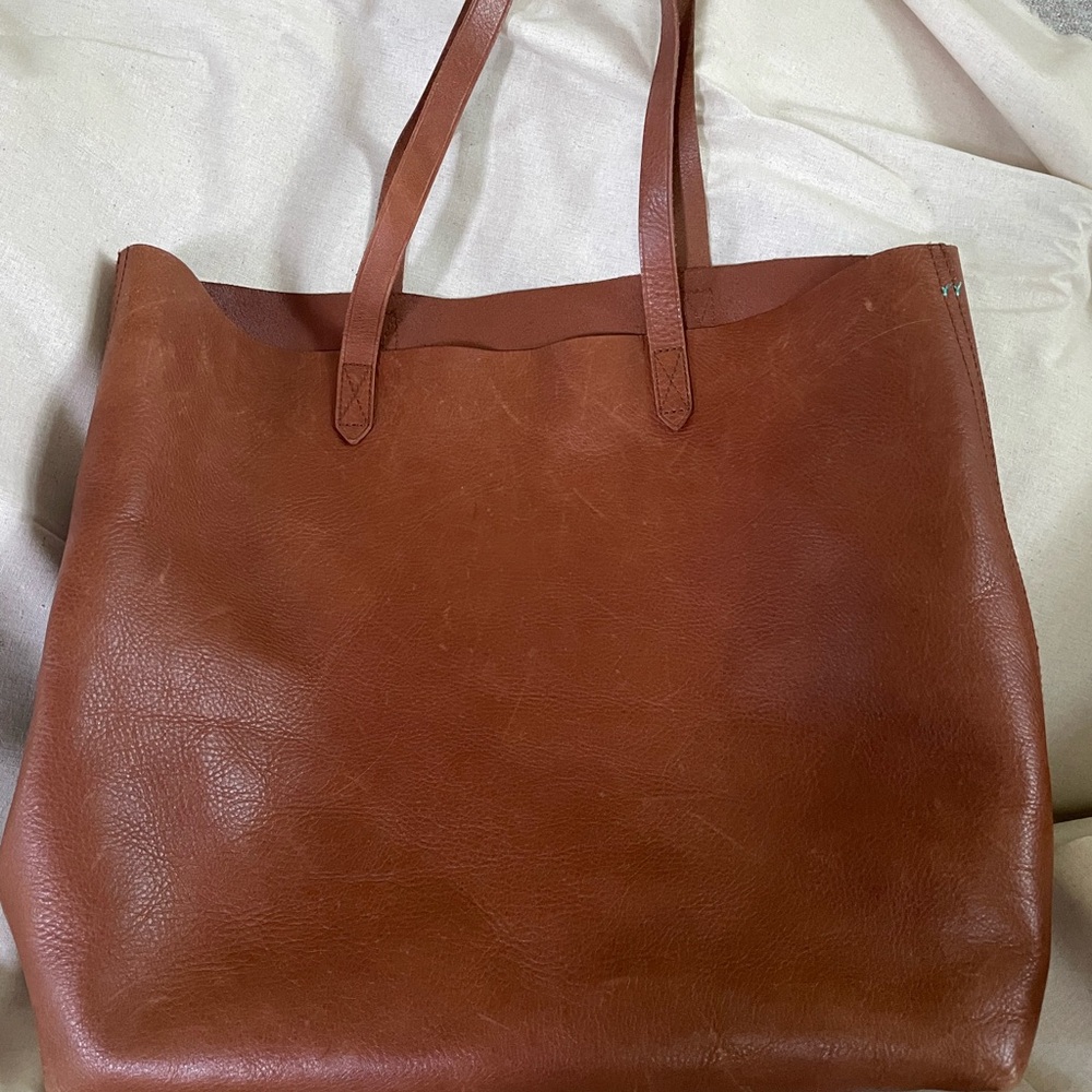 Madewell large leather tote